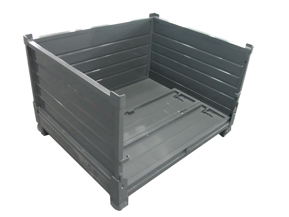 灰色钢板箱 钢板箱